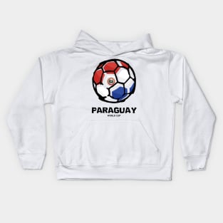 Paraguay Football Country Flag Kids Hoodie